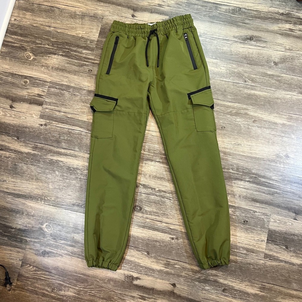 Sovereign Code Boys Olive Cargo Jogger Pants Youth 14/16‎ Utility Streetwear